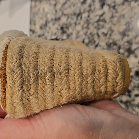 COACH MEGAN BLACK AND SILVER LOGO WEDGE ESPADRILLES. SIZE 10B. - Picture 16 of 16